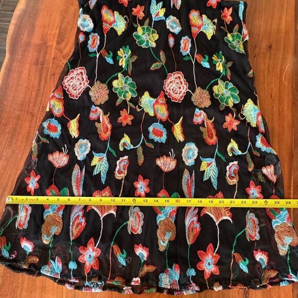 MSK Floral Embroidered Black Dress - Picture 9 of 16